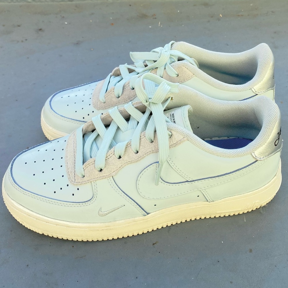 Air force 1 x devin booker baby blue air forces